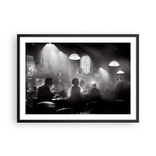 Plakat i sort ramme - I en jazzet stemning - 70x50 cm