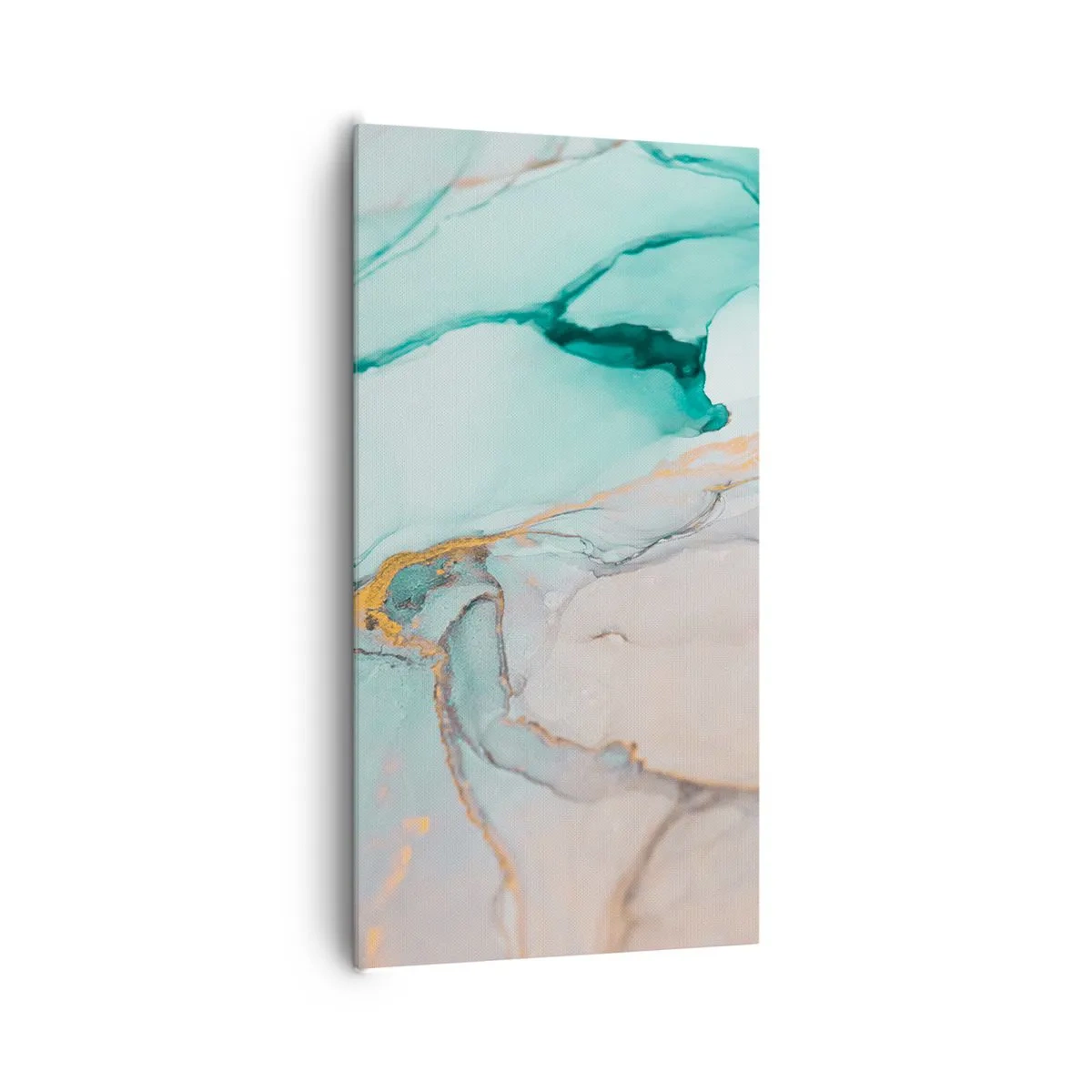 Lærredstryk - Billede på lærred - Dans af former og farver - 65x120 cm