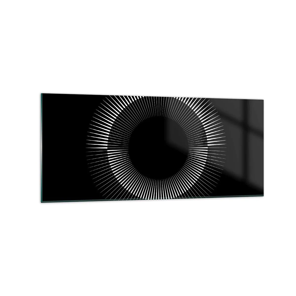 Billede på glas - Sort sol - 120x50 cm