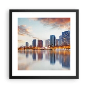 Plakat i sort ramme - Den monumentale ro i Paris - 40x40 cm