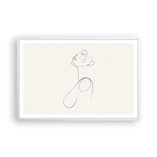 Plakat i hvid ramme - Sløjfet i drømme - 91x61 cm