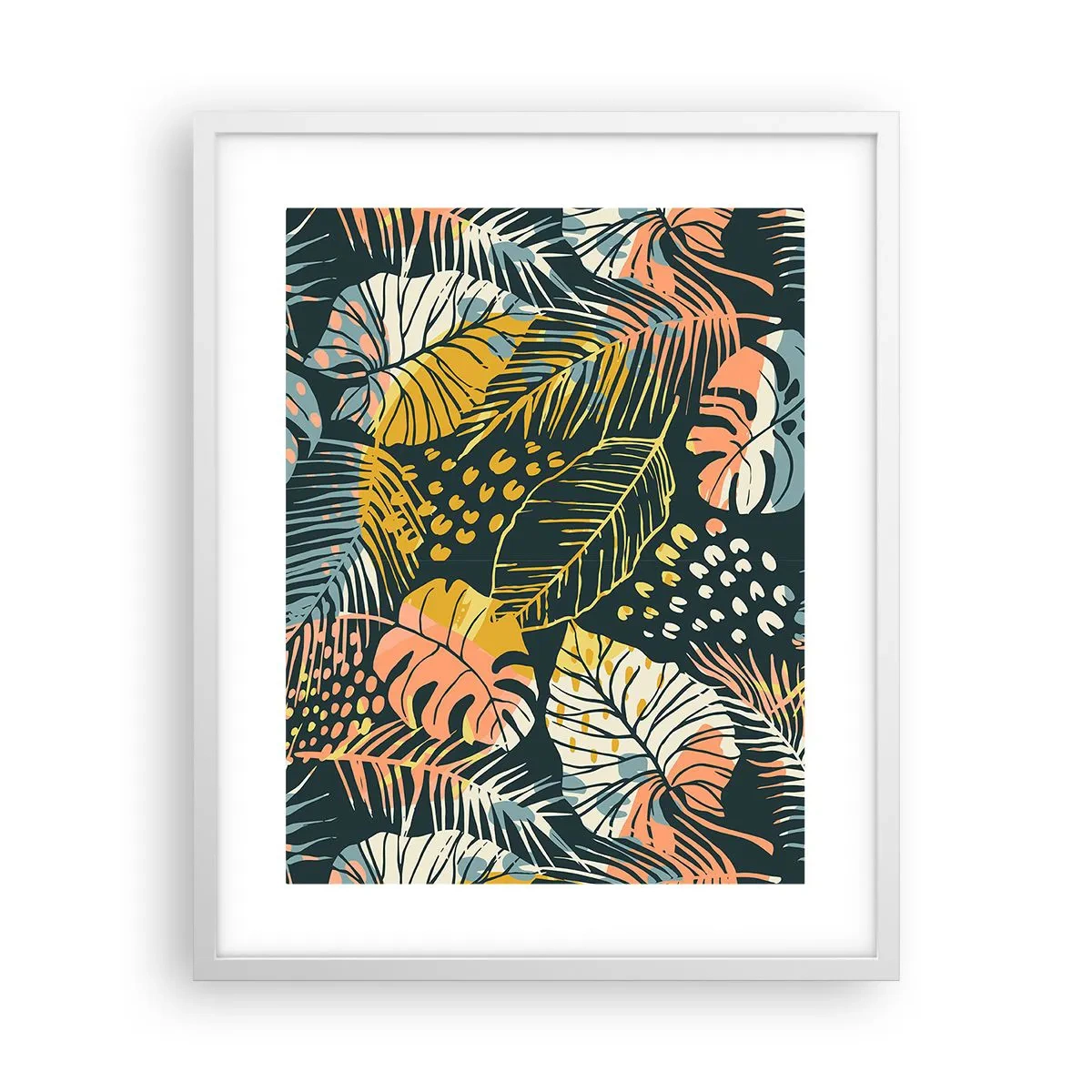 Plakat i hvid ramme - Løvrig fantasi - 40x50 cm