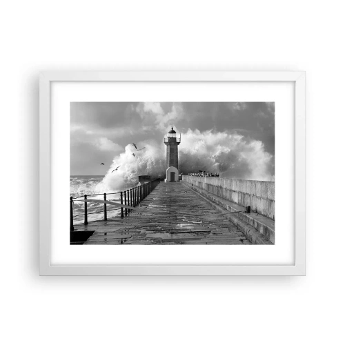 Plakat i hvid ramme - Frygtløs - 40x30 cm