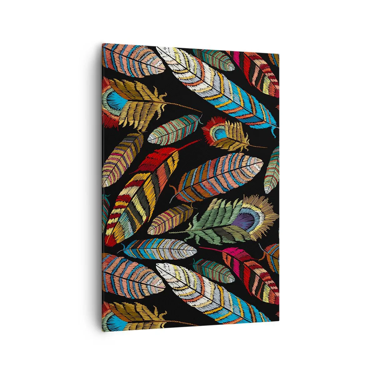 Lærredstryk - Billede på lærred - Fuglekarneval - 70x100 cm