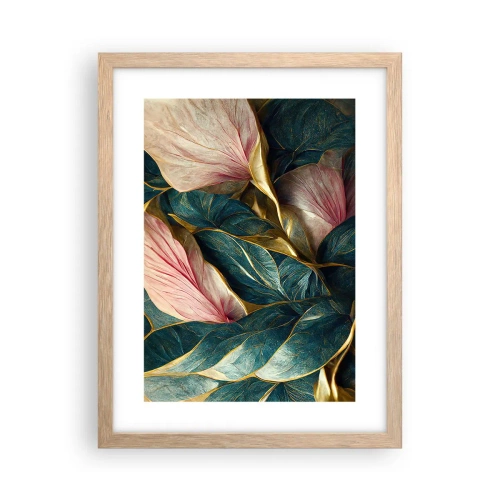 Plakat i ramme af lyst egetræ - Naturlig elegance og stil - 30x40 cm