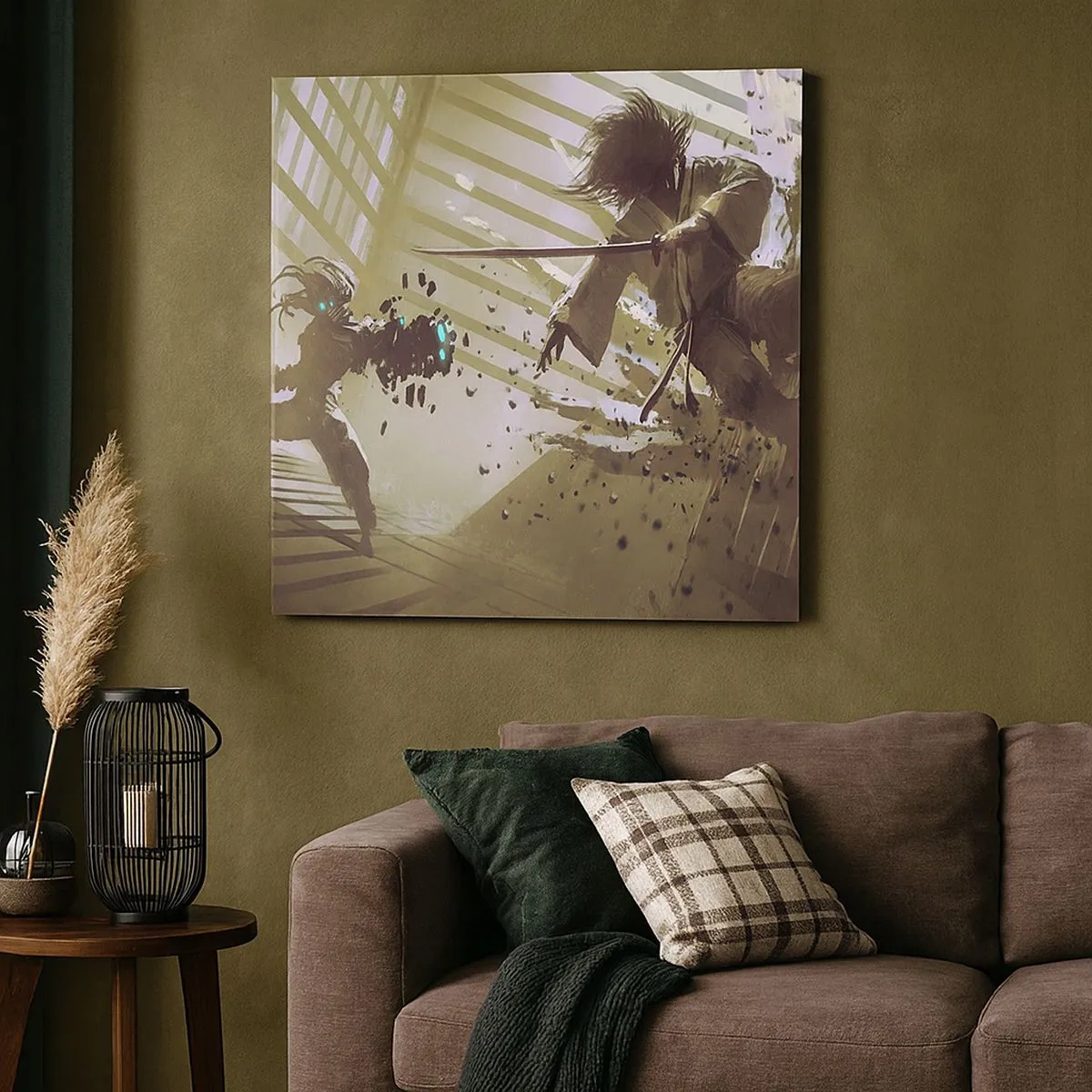 Lærredstryk - Billede på lærred - Og du kan være en samurai - 30x30 cm