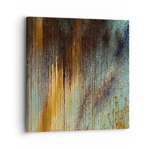 Lærredstryk - Billede på lærred - En utilsigtet farverig komposition - 30x30 cm