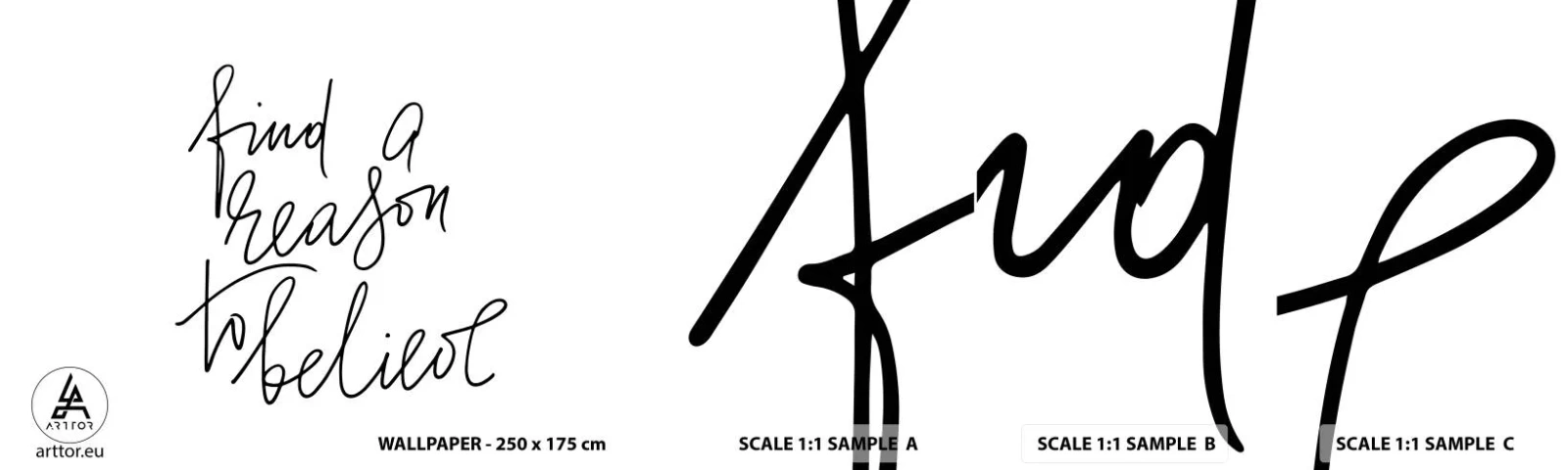 Fototapet Prøve Standard Eco - Det er muligt - Typografi, Bekræftelse, Maxim - 100x30 cm