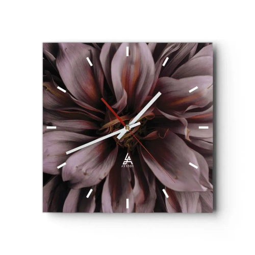 Vægur, Uret - Blomstret hjerte - 30x30 cm