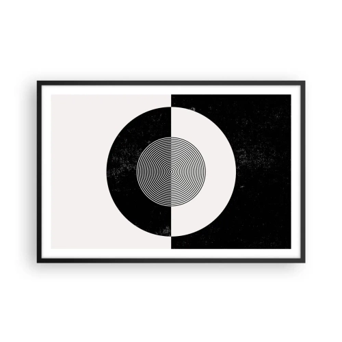 Plakat i sort ramme - Harmoni i sort og hvidt - 91x61 cm