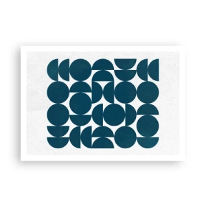 Plakat - Cirkler og halvcirkler - 100x70 cm