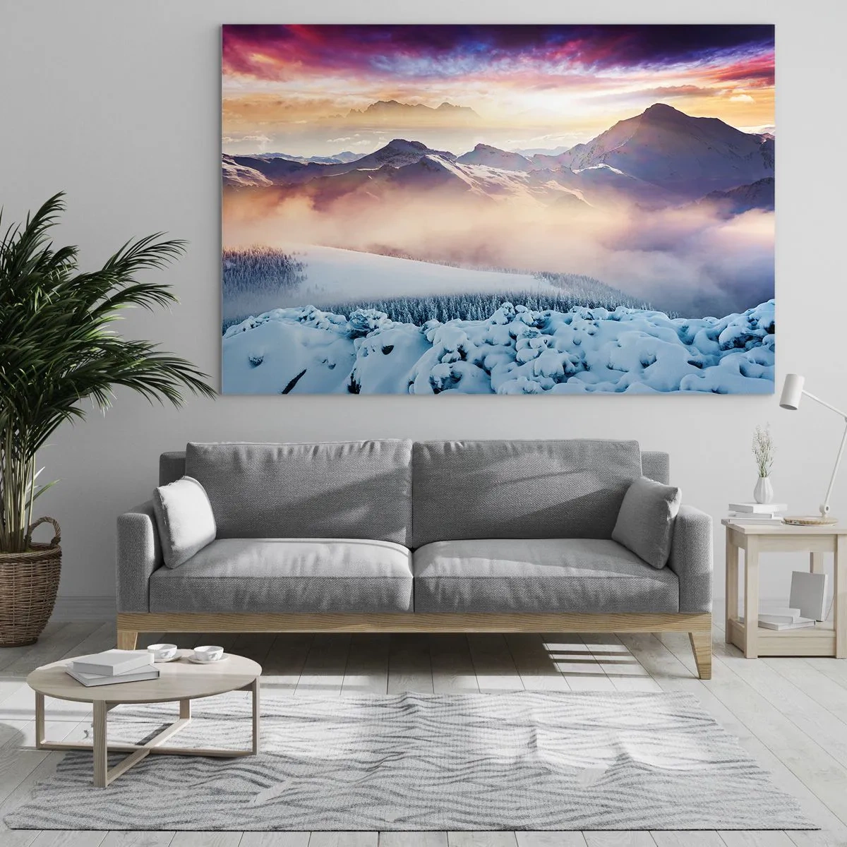 Billede på glas - Naturens kraft og renhed - 100x70 cm