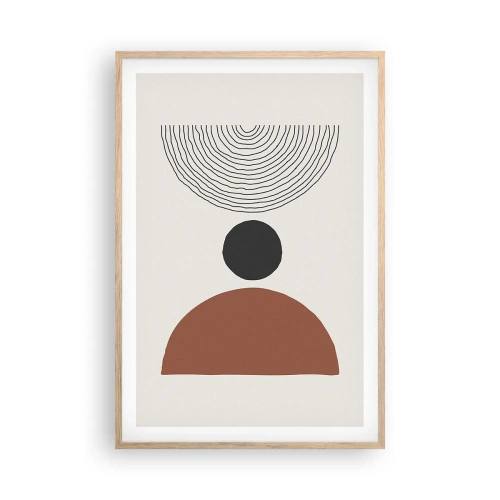 Plakat i ramme af lyst egetræ - I rampelyset - 61x91 cm