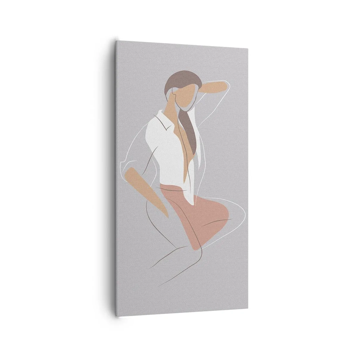 Lærredstryk - Billede på lærred - Omrids af nåde - 65x120 cm