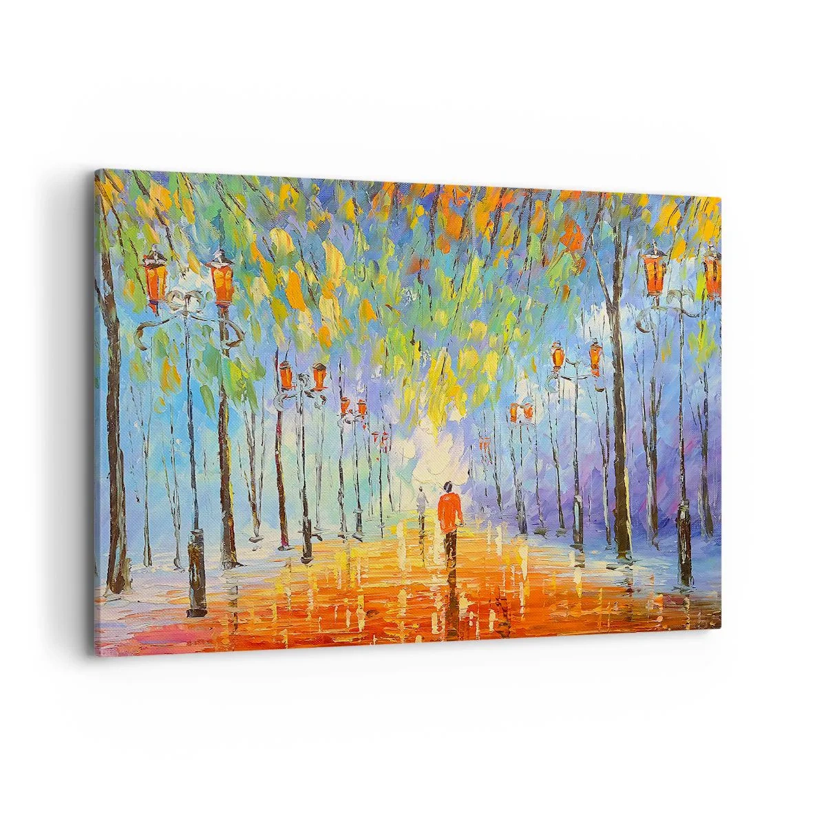 Lærredstryk - Billede på lærred - Nattens sang om regnen - 100x70 cm