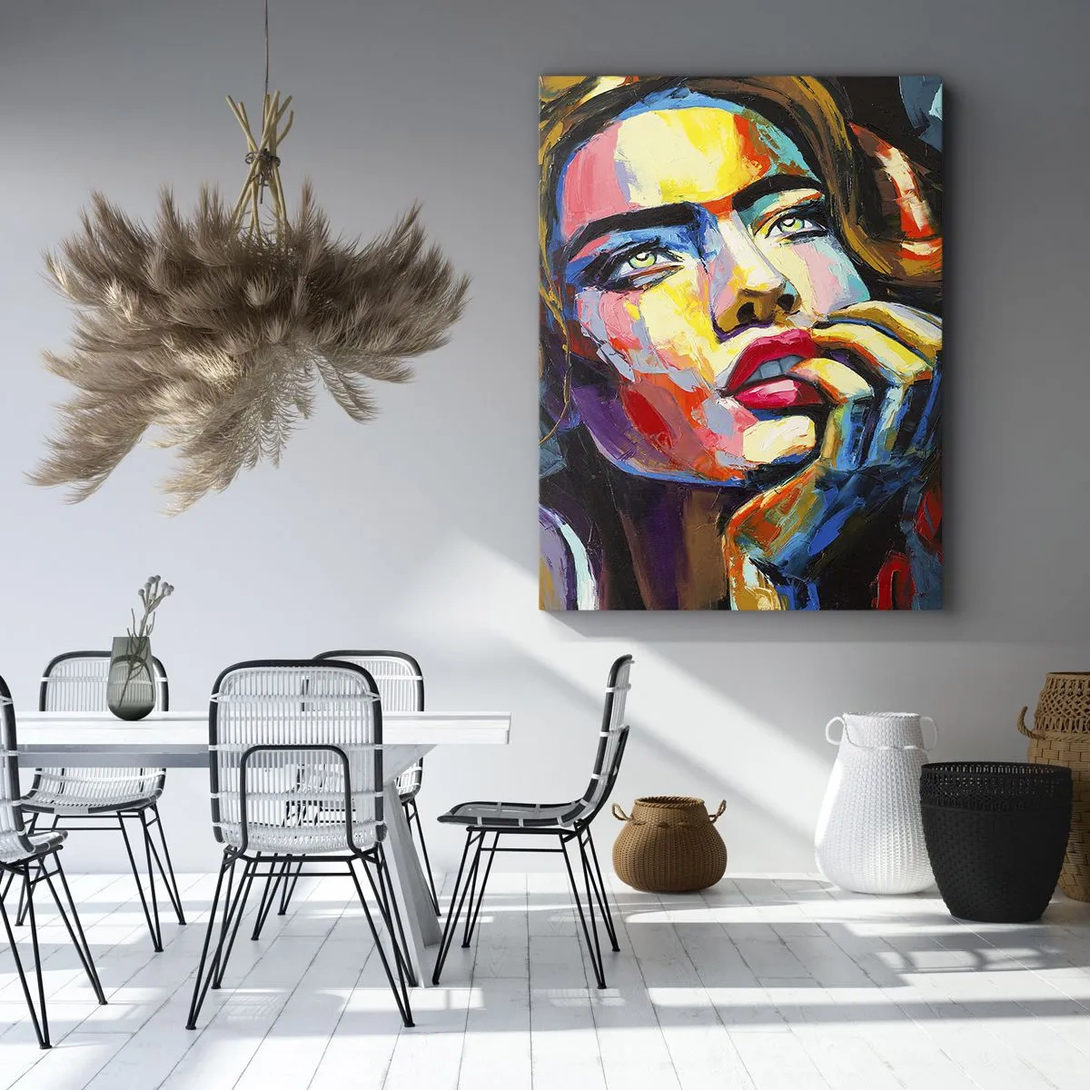 Lærredstryk - Billede på lærred - Drømme som fugle svæver gennem himlen - 50x70 cm