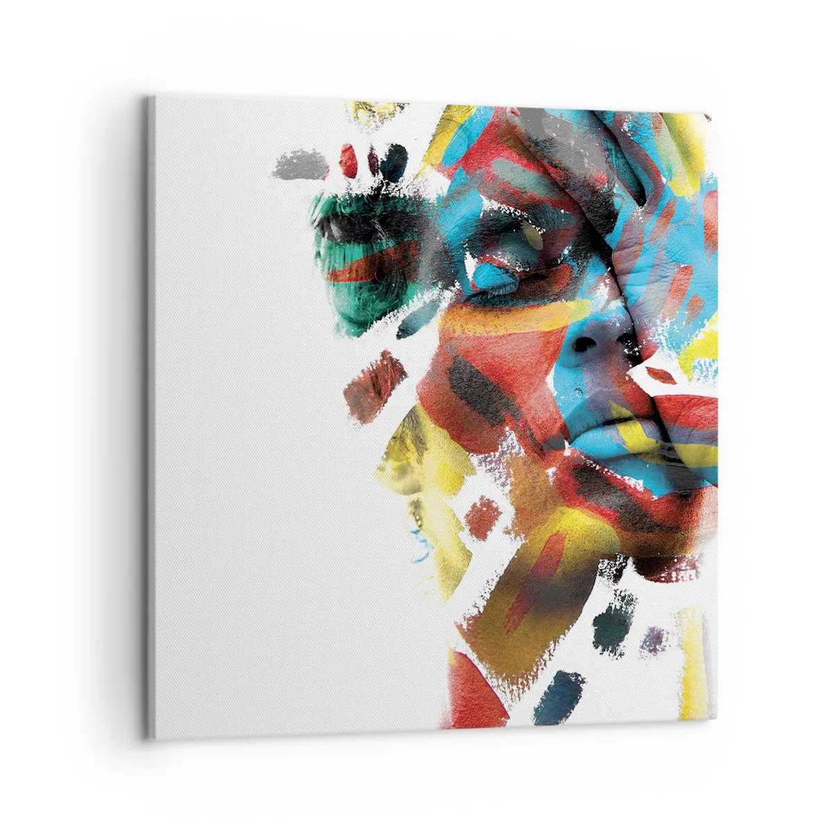 Lærredstryk - Billede på lærred - Farverig personlighed - 50x50 cm