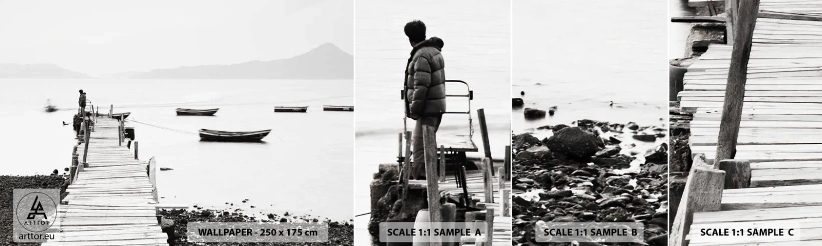 Fototapet Prøve Standard Eco - Over stille og klart vand - Landskab, Sø, Łódź - 100x30 cm