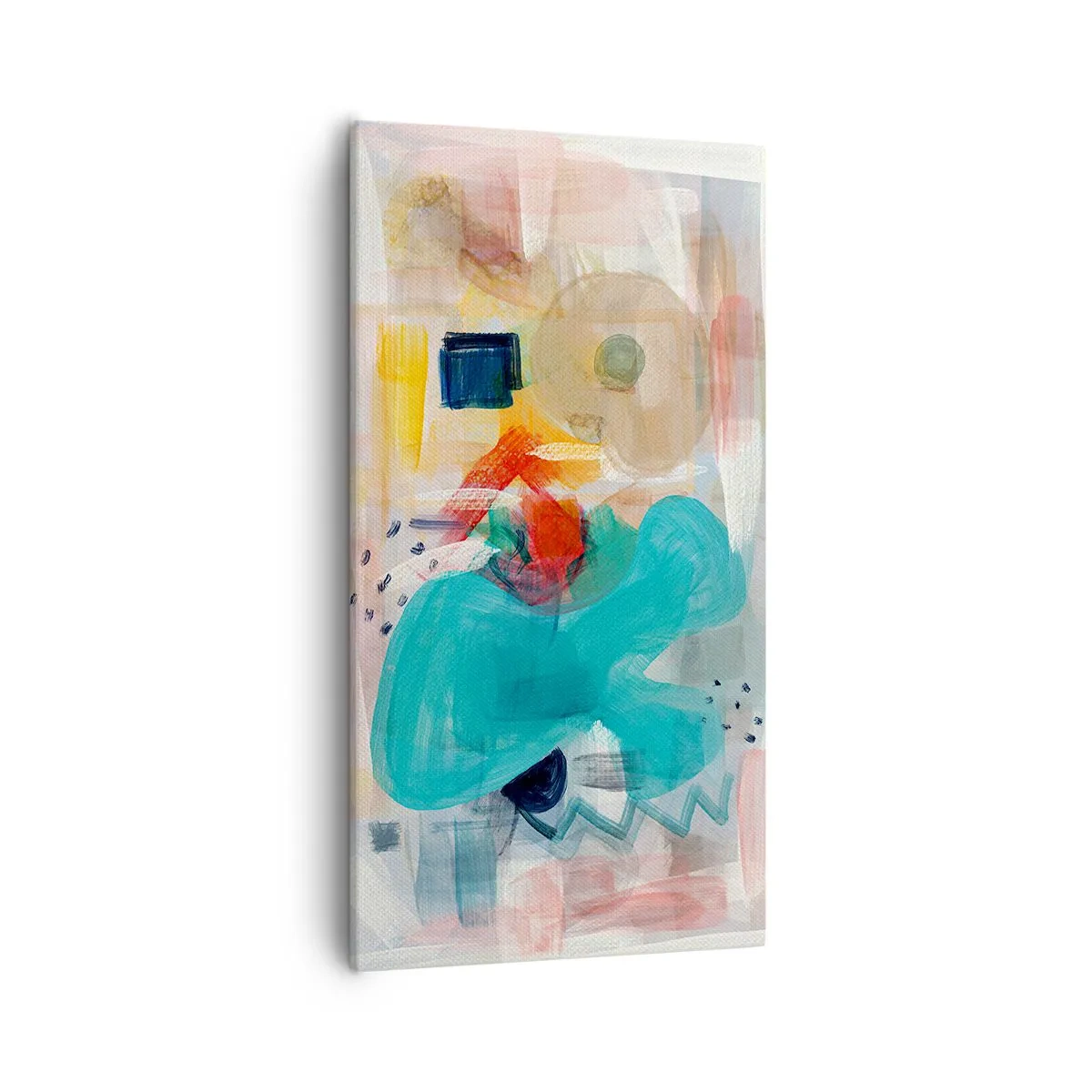 Lærredstryk - Billede på lærred - Et farverigt spil - 55x100 cm