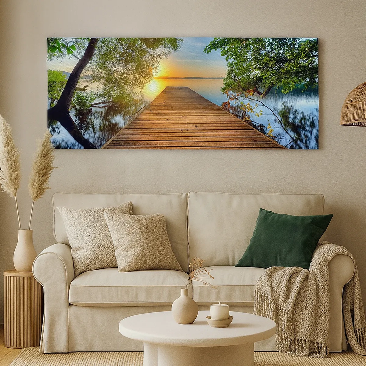 Lærredstryk - Billede på lærred - Tag dig god tid, sæt dig ned - 30x30 cm