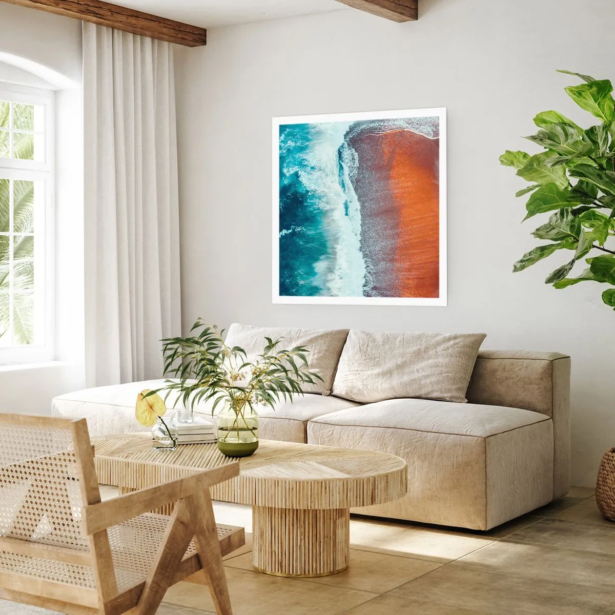 Plakat - Et strejf af havet - 50x50 cm