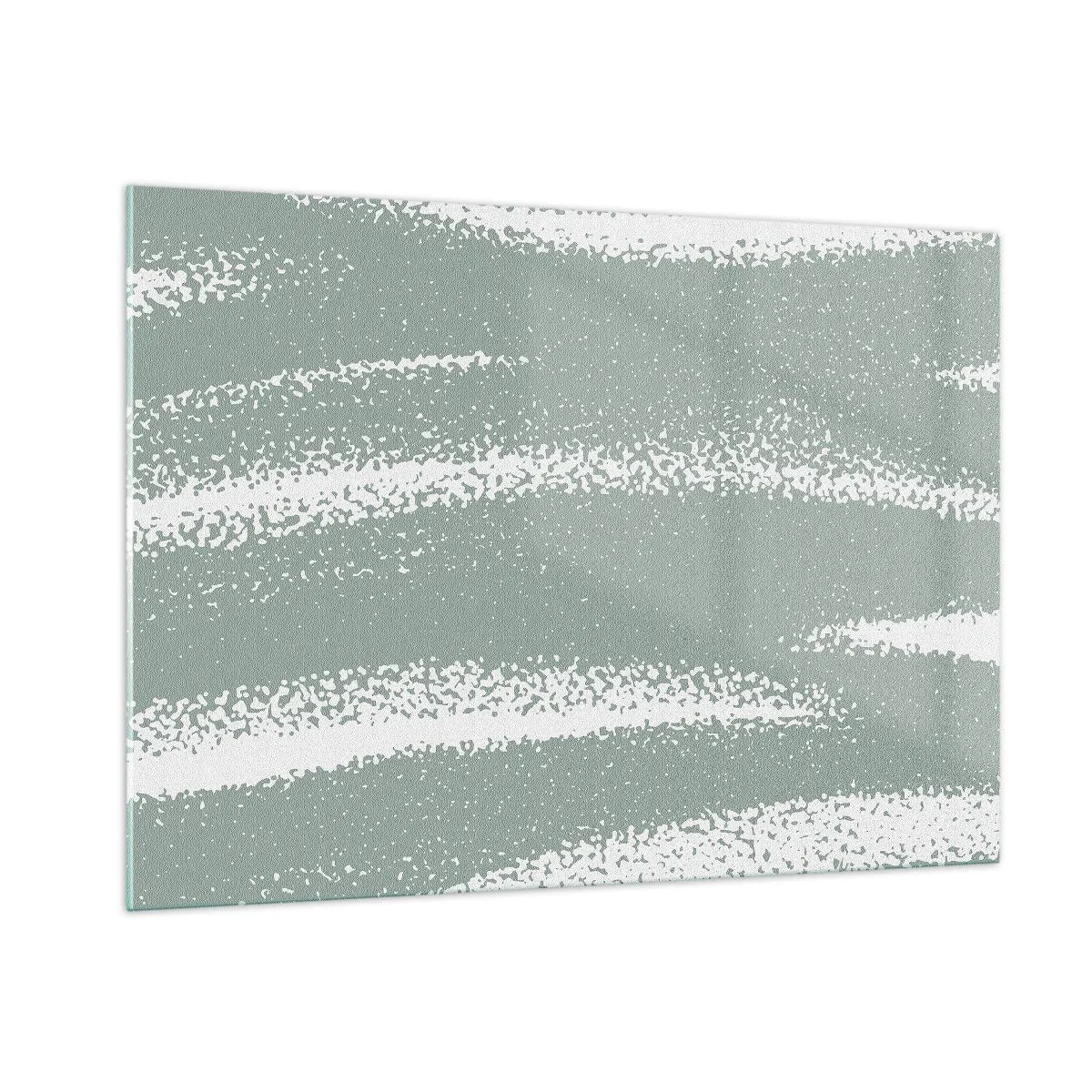 Billede på glas - Abstraktion i vinterstemning - 100x70 cm