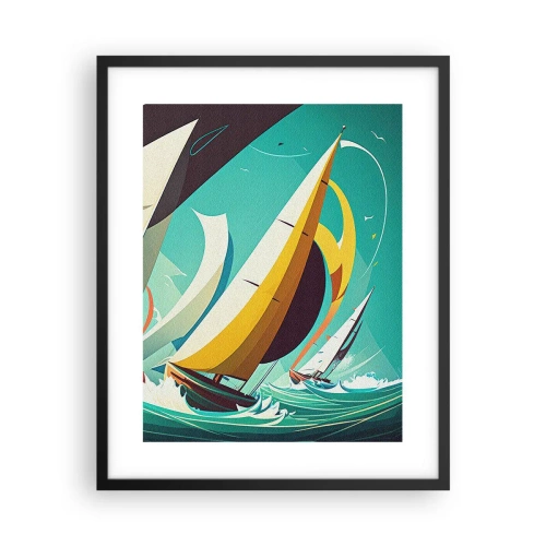 Plakat i sort ramme - Tæt på og personligt med elementerne - 40x50 cm