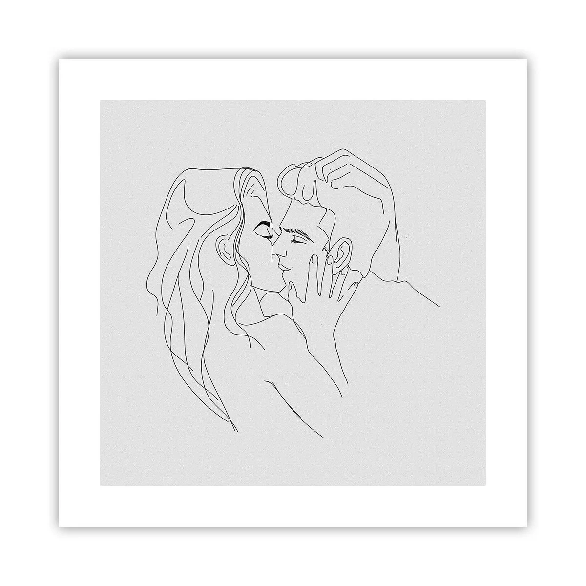 Plakat - I samme linje - 40x40 cm