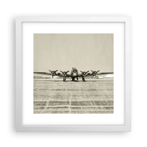 Plakat i hvid ramme - Som altid klar - 30x30 cm