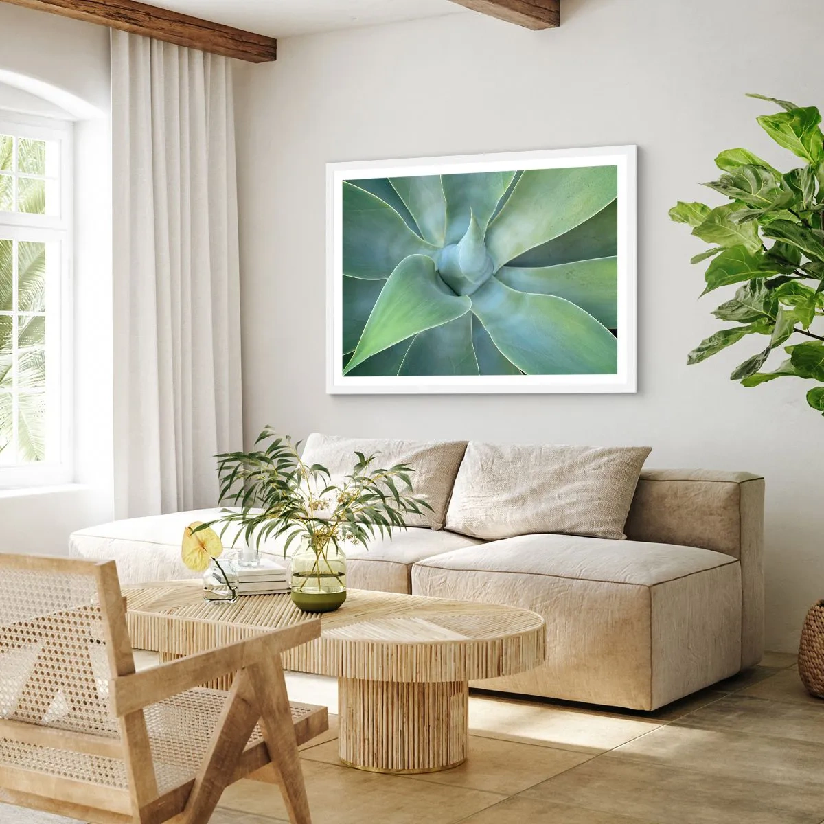 Plakat i hvid ramme - Den grønne fødsel - 40x30 cm