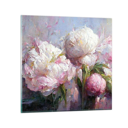 Billede på glas - En buket fyldt med liv - 60x60 cm