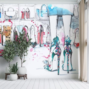 Fototapet Selvklæbende Deluxe Sticker - Sesam, åbn dig - Kvinders garderobe, Mode, Taske - 250x175 cm