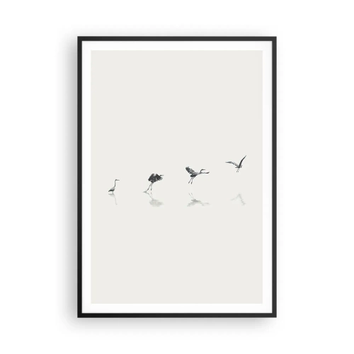 Plakat i sort ramme - Fire enkle trin - 70x100 cm