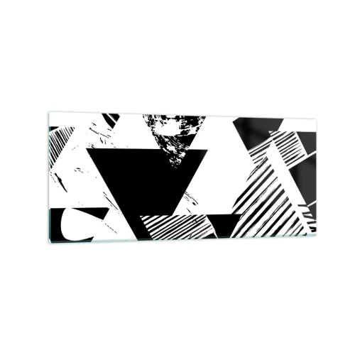 Billede på glas - Regn af trekanter - 120x50 cm