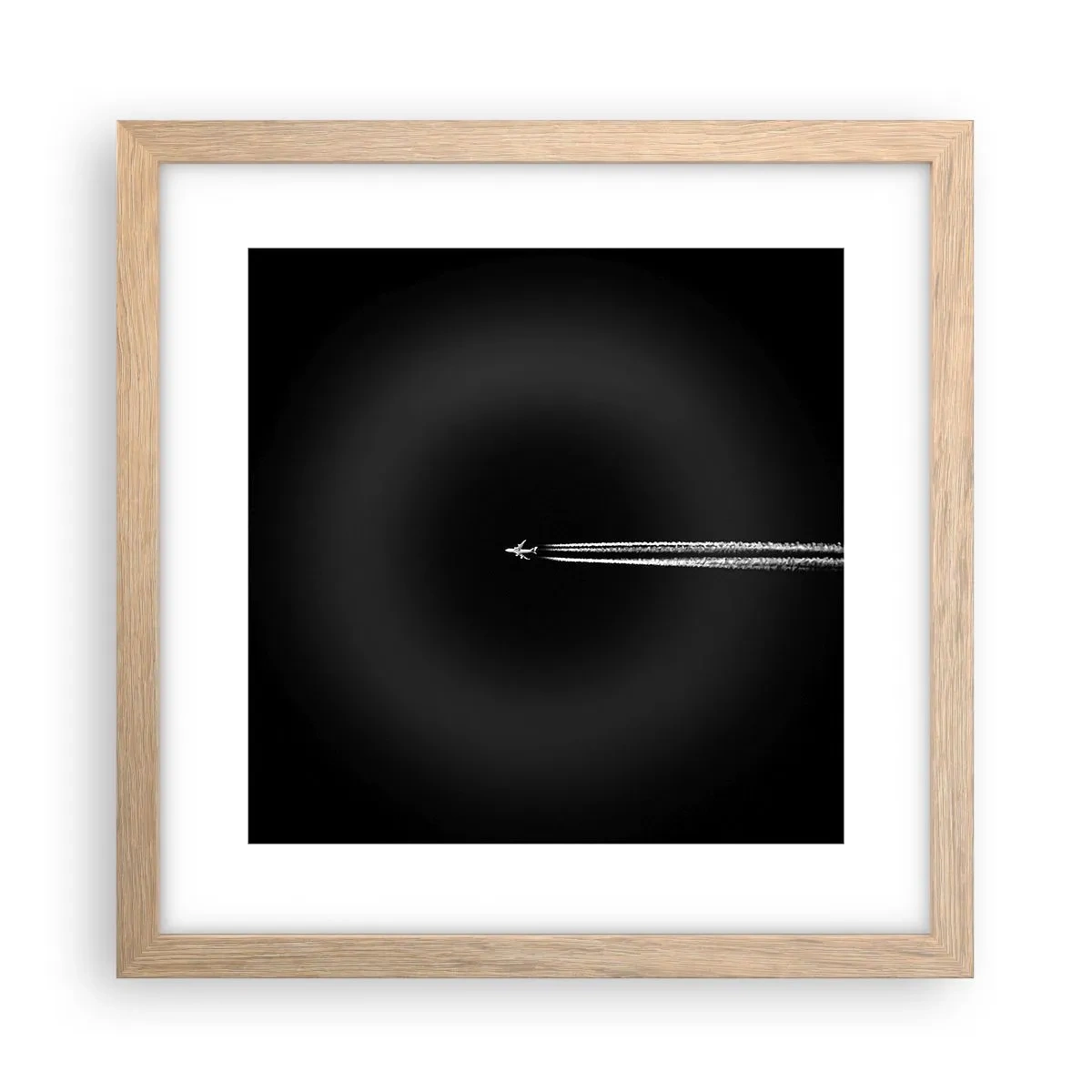 Plakat i ramme af lyst egetræ - Ind i en anden dimension - 30x30 cm
