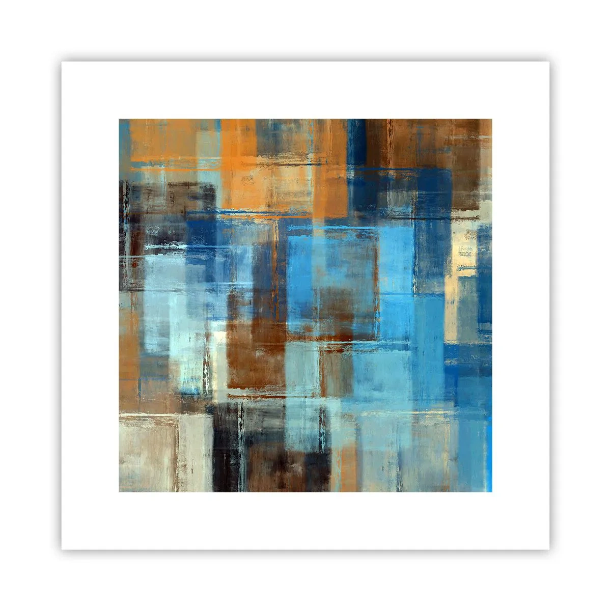 Plakat - Gennem det blå slør - 30x30 cm