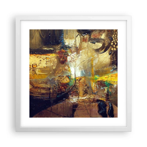 Plakat i hvid ramme - Kold, varm, meget varm - 40x40 cm