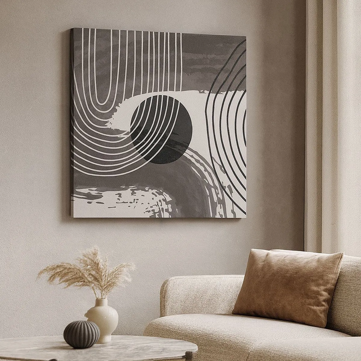 Lærredstryk - Billede på lærred - Oval vinder - 30x30 cm