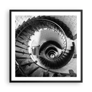 Plakat i sort ramme - Højt og højere - 60x60 cm