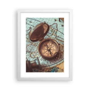 Plakat i hvid ramme - For eventyreren - 30x40 cm