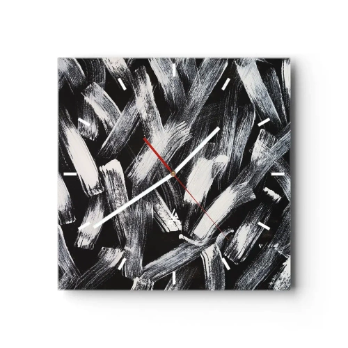 Vægur, Uret - Abstraktion i den industrielle ånd - 30x30 cm