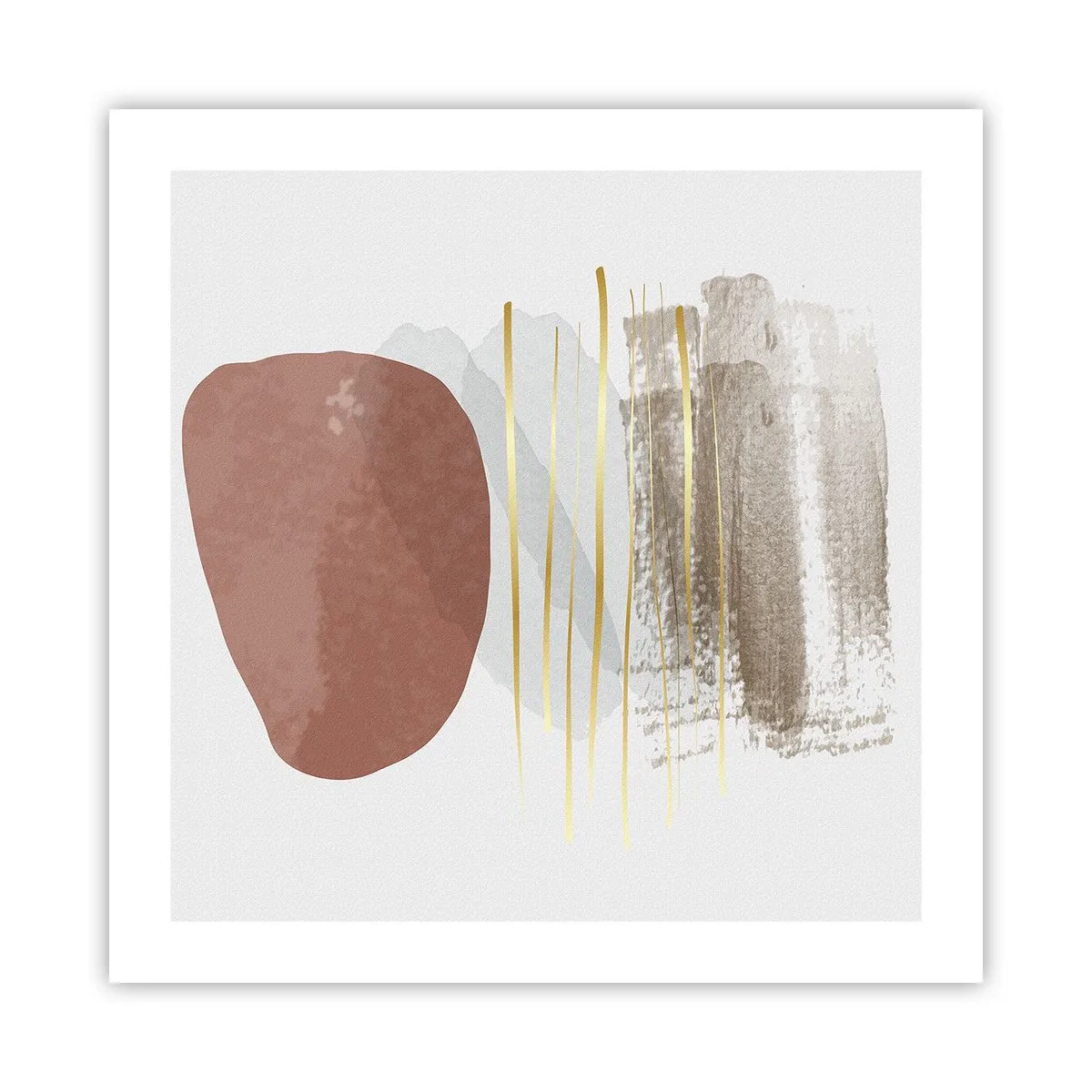 Plakat - Abstrakt kolonnade - 50x50 cm