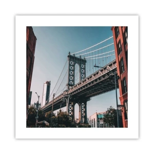 Plakat - Over byens bølger - 40x40 cm