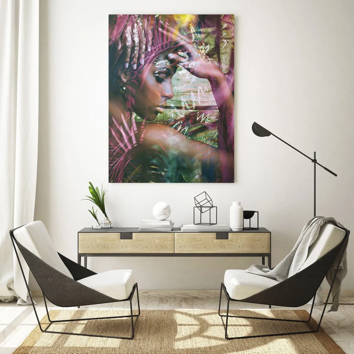Billede på glas - Moder Natur i junglen - 50x70 cm