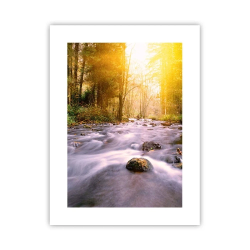 Plakat - Malachit i sølv- og guldfatning - 30x40 cm