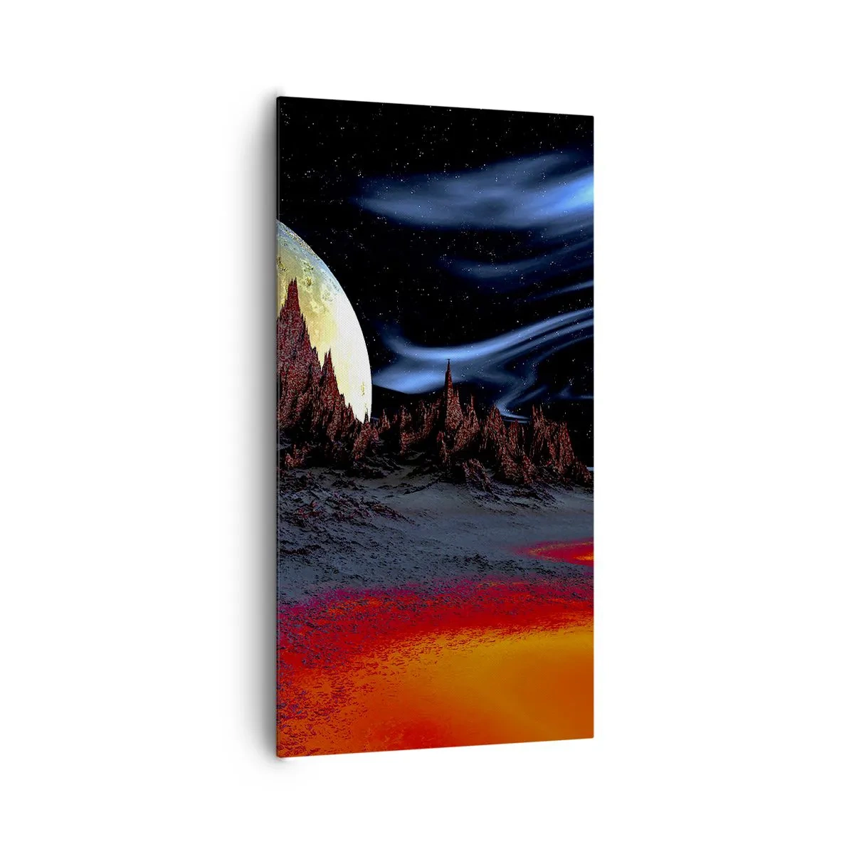 Lærredstryk - Billede på lærred - En ukendt verden - 65x120 cm