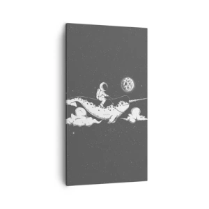 Lærredstryk - Billede på lærred - Rumrytter - 45x80 cm