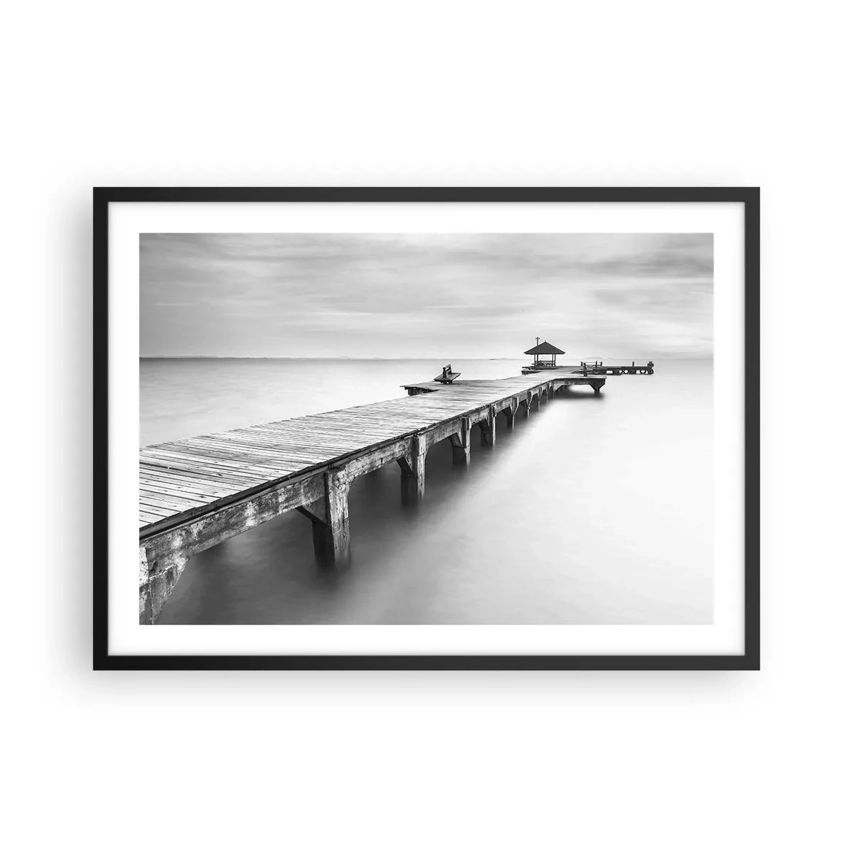 Plakat i sort ramme - Ind i det fjerne - 70x50 cm
