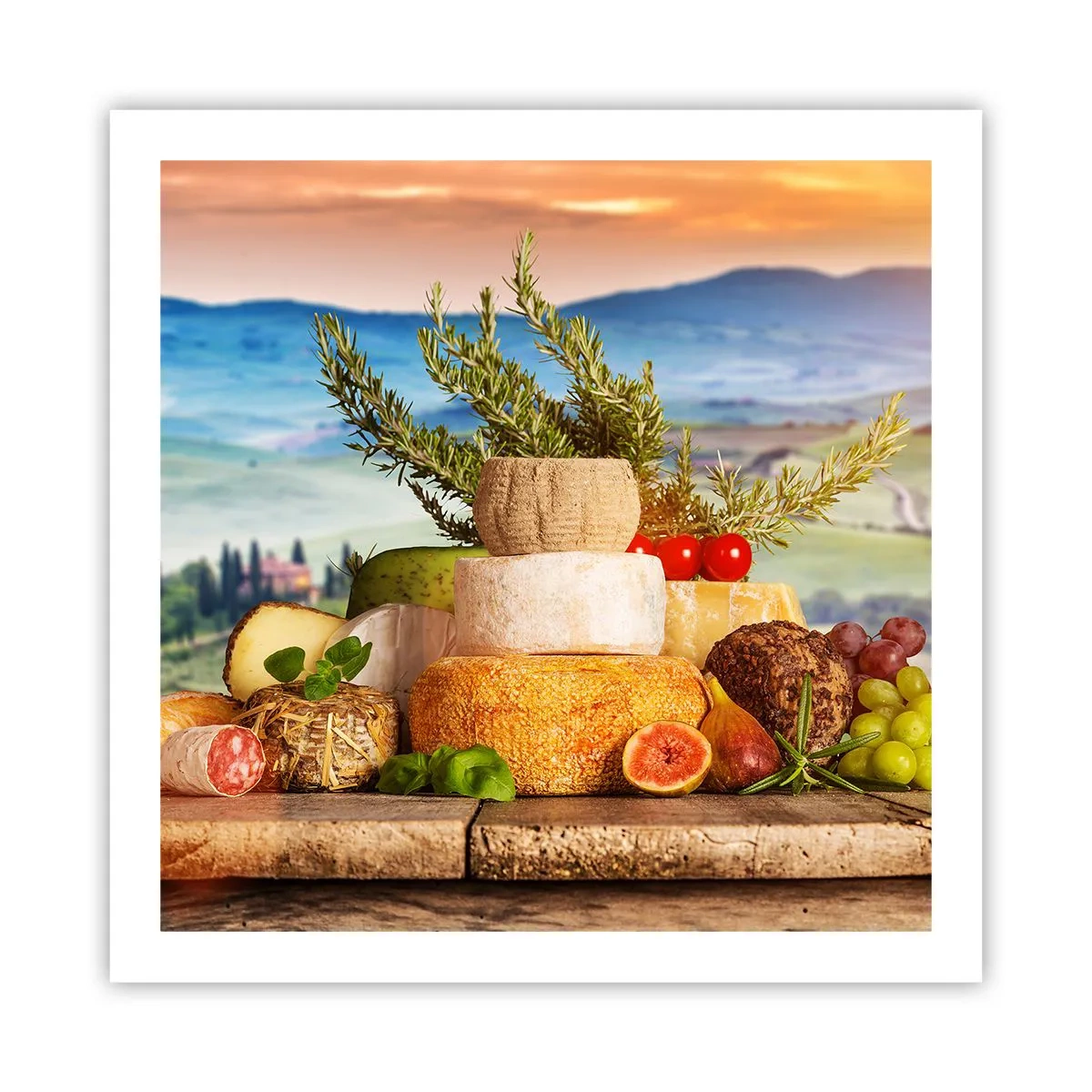 Plakat - Italiensk livsglæde - 60x60 cm