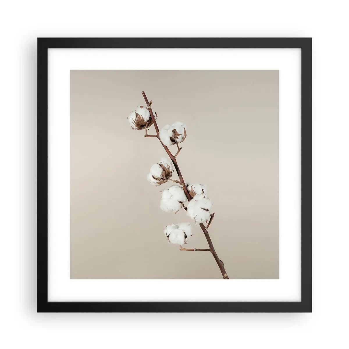 Plakat i sort ramme - Ved kilden til blødhed - 40x40 cm